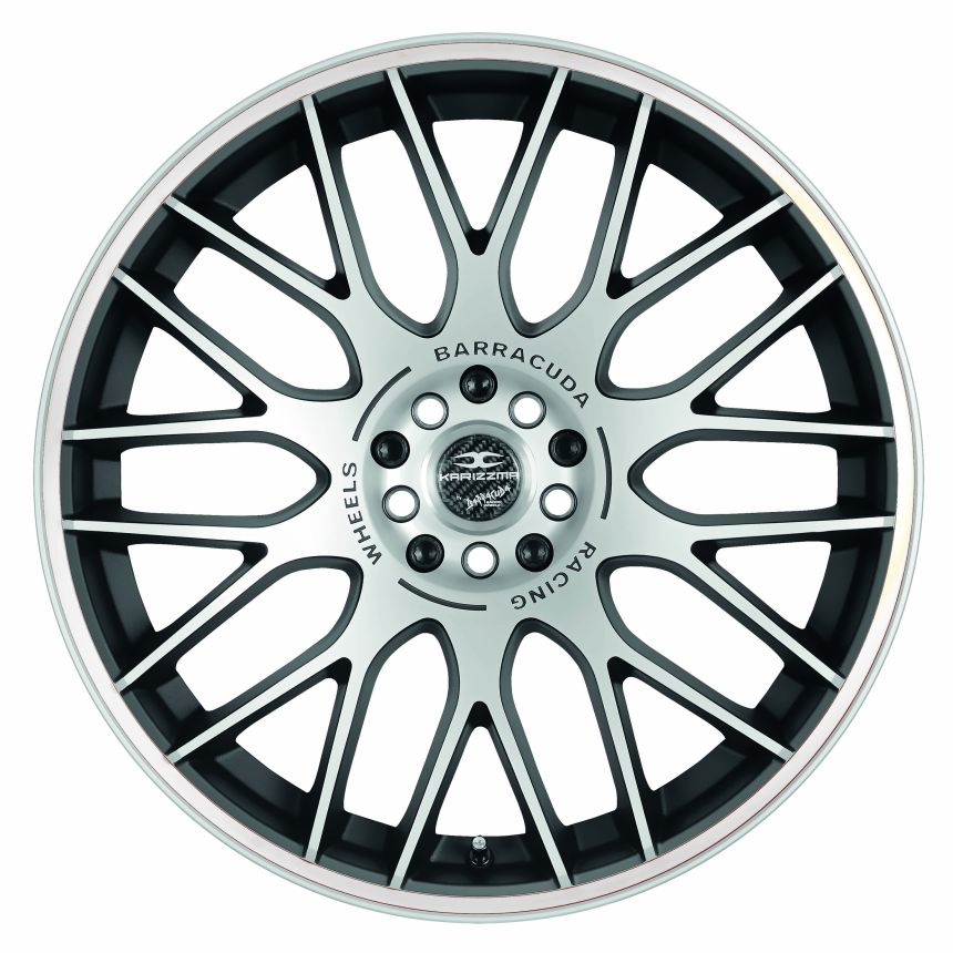KARIZZMA Mattblack-polished / Color Trim weiss 8.5x19