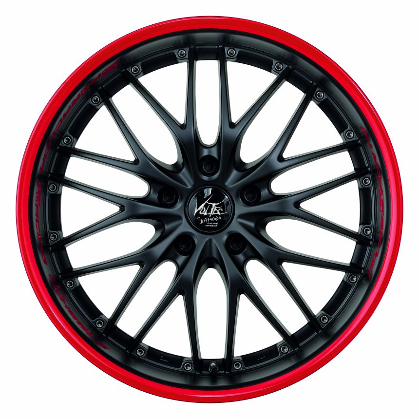 VOLTEC T6 Mattblack Puresports / Color Trim rot 8x18