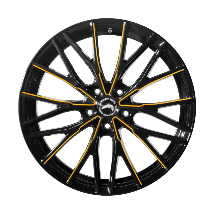 PROJECT 3.0 Black gloss Flashgold 8.5x18