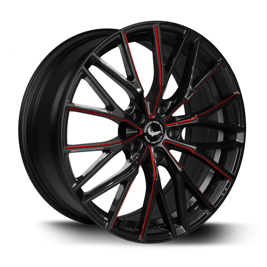 PROJECT 3.0 Black gloss Flashred 8.5x18