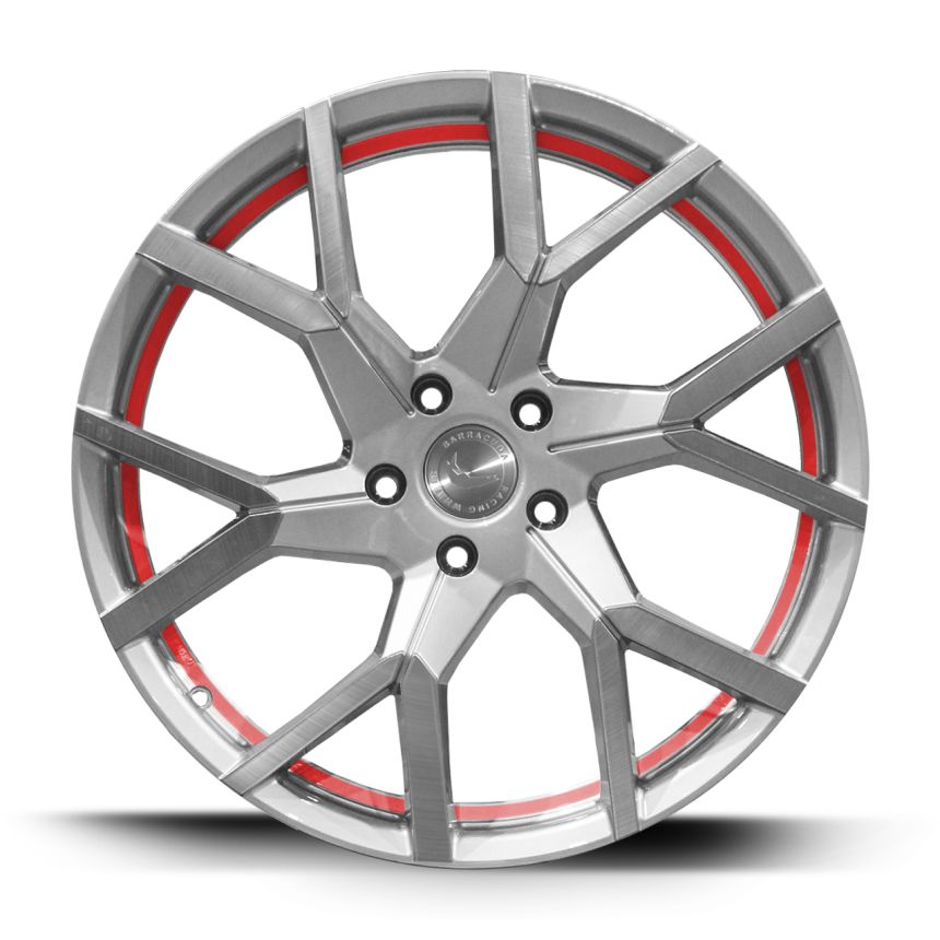 TZUNAMEE EVO Silver brushed undercut Trimline red 8x18