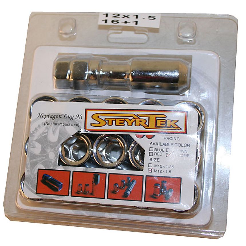 Tähtipääkolo aluvannemutterisarja 1,5mm nousu, 12mm, 16 kpl